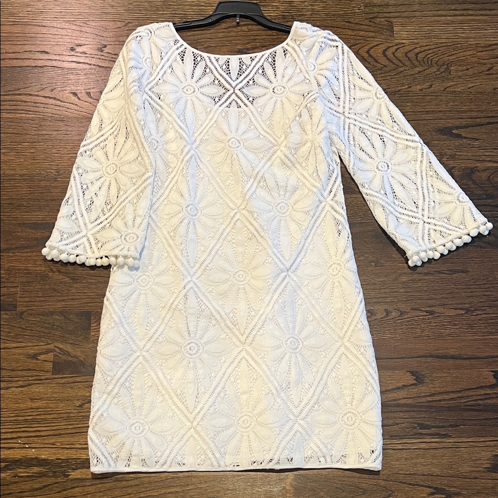 Lilly Pulitzer White Crochet Lace Shift Dress